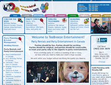 Tablet Screenshot of party-entertainment.ca
